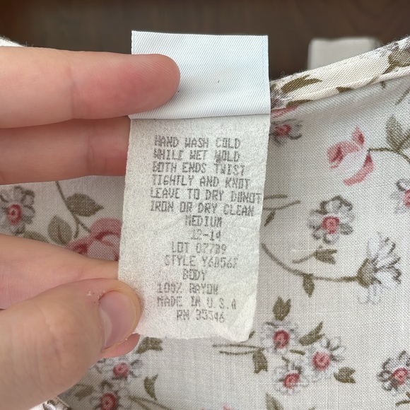 vintage floral maternity babydoll maxi dress button up - Picture 5 of 8